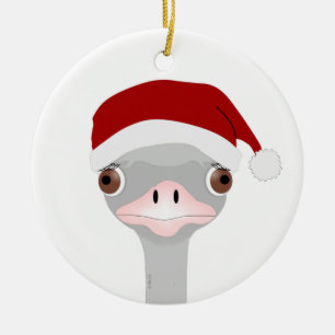 Ostrich Christmas Ornament
