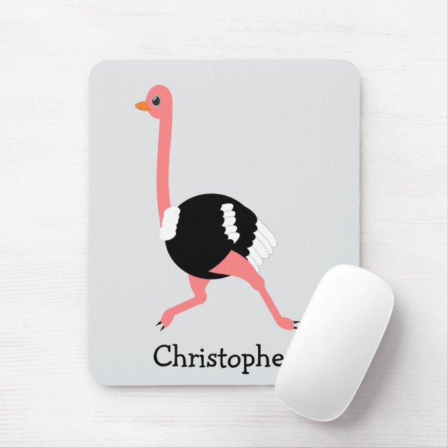 Ostrich Design Mouse Pad (With Mouse)