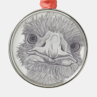 Ostrich Face Metal Tree Decoration