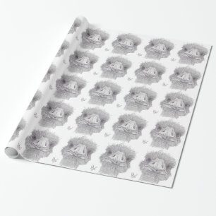 Ostrich Face Wrapping Paper