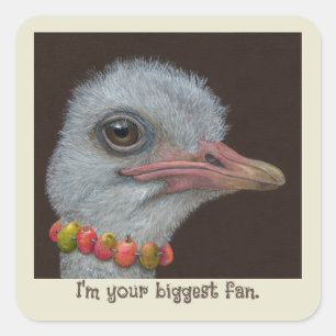 Ostrich fan stickers