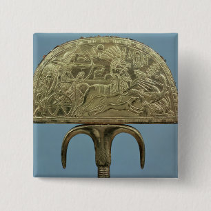 Ostrich-feather fan from the Tomb of 15 Cm Square Badge
