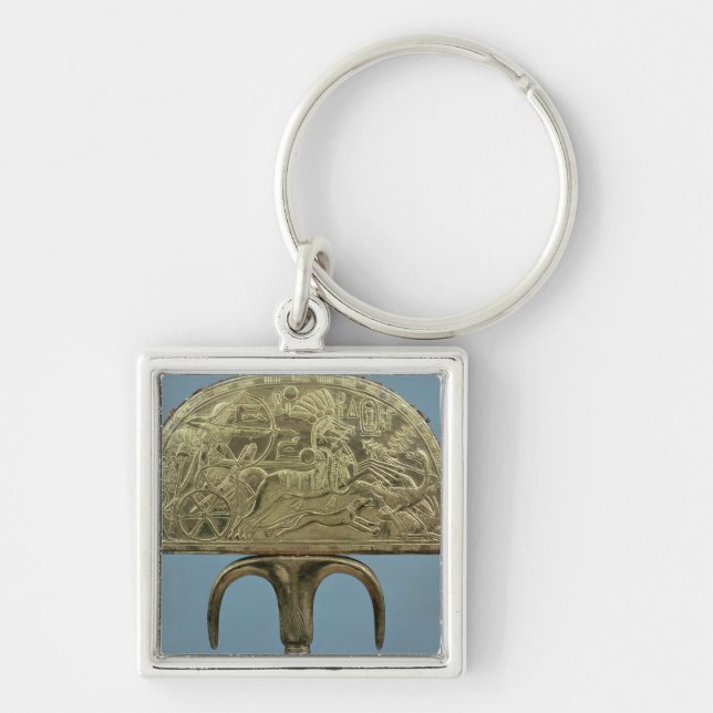 Ostrich-feather fan from the Tomb of Key Ring (Front)