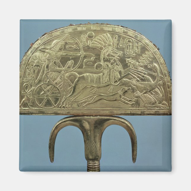 Ostrich-feather fan from the Tomb of Magnet (Front)