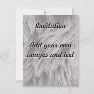 Ostrich Feathers Invitation