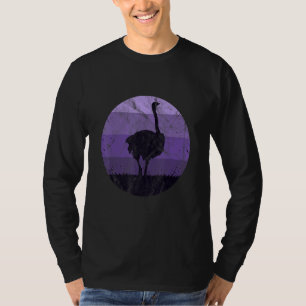 Ostrich For Men Kids Boys Women Vintage T-Shirt