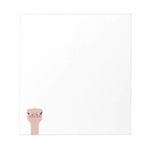 Ostrich funny face notepad