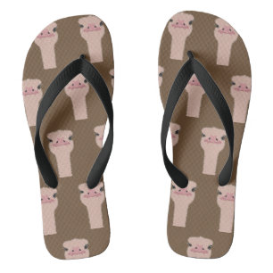 Ostrich funny face thongs