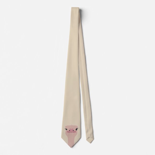 Ostrich funny face tie (Front)