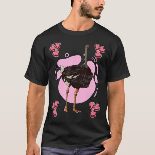 Ostrich Heart Design Bird Stuff Ostriches T-Shirt