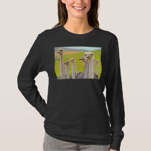 Ostrich Herd Largest Bird Family T-Shirt