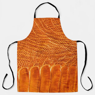 Ostrich leather texture apron