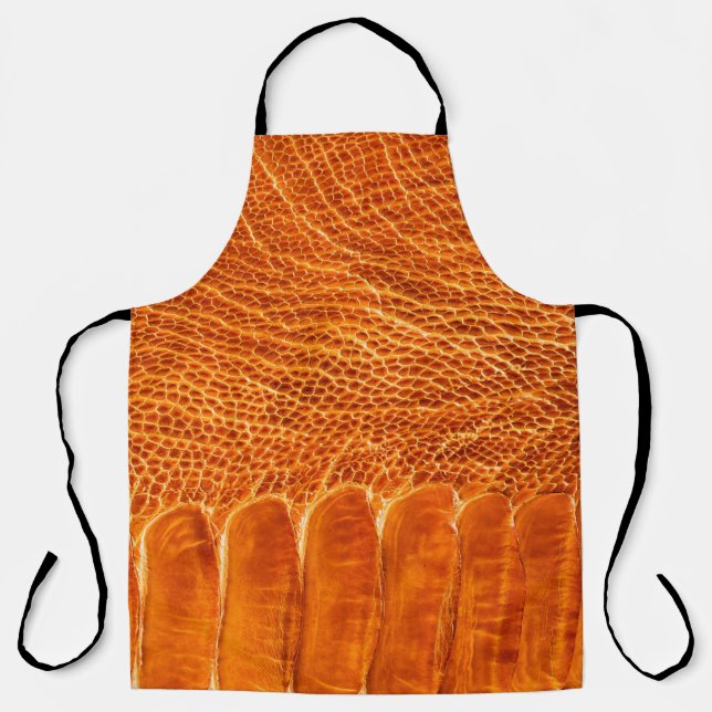 Ostrich leather texture apron (Front)
