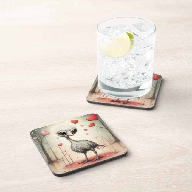 Ostrich Love 2 Coaster (Right Side)