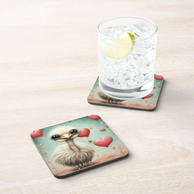Ostrich Love 3 Coaster (Right Side)