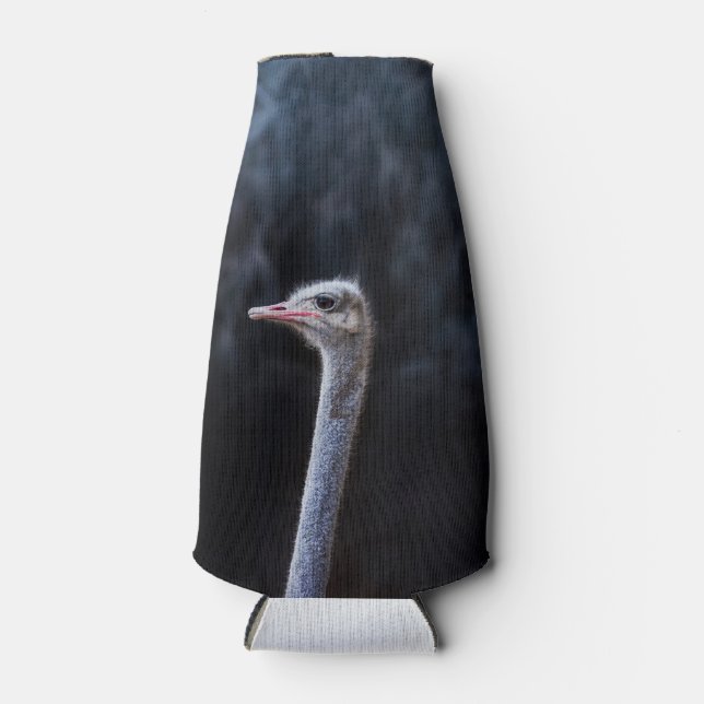 Ostrich Photography Bottle Cooler (Front)