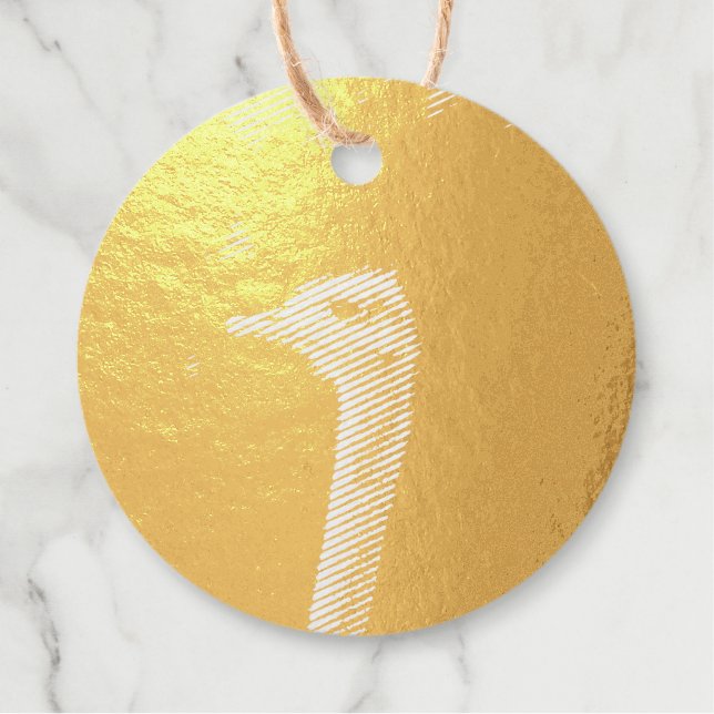Ostrich Photography Favour Tags (Front)