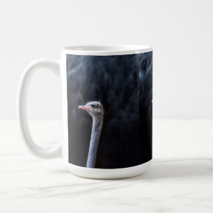 ostrich portrait    coffee mug