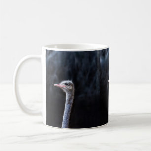 ostrich portrait   coffee mug