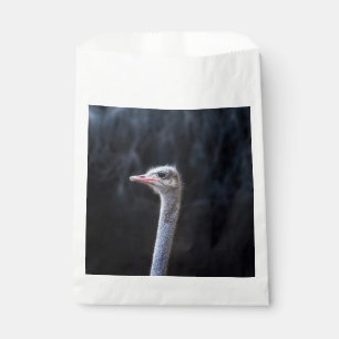 ostrich portrait favour bag