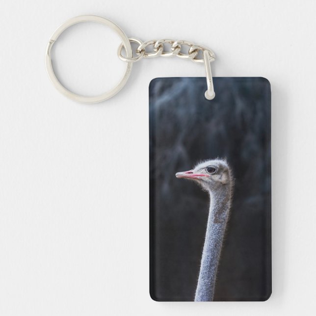 ostrich portrait  key ring (Front)