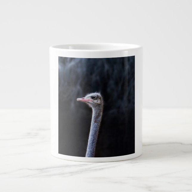 ostrich portrait    large coffee mug (Front)