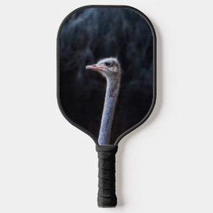 ostrich portrait pickleball paddle
