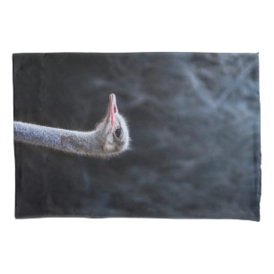 ostrich portrait  pillowcase