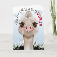 Ostrich Pun Funny Birthday
