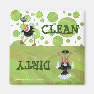 Ostrich Race in the Swamp Magnet