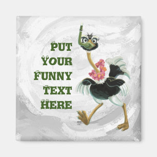 Ostrich Race in the Swamp Magnet