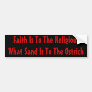 Ostrich Religion Bumper Sticker