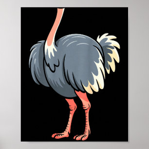 Ostrich Shirt Adult Men Women Kids Body Ostrich Co Poster