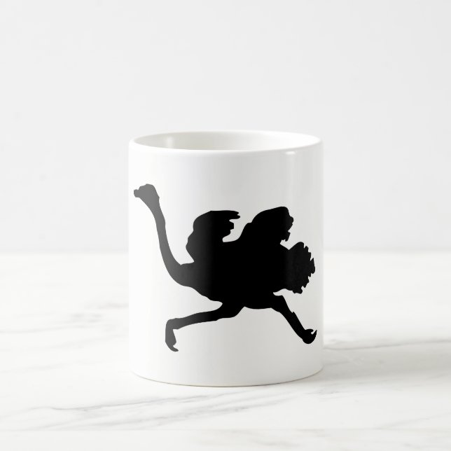 Ostrich Silhouette Coffee Mug (Center)