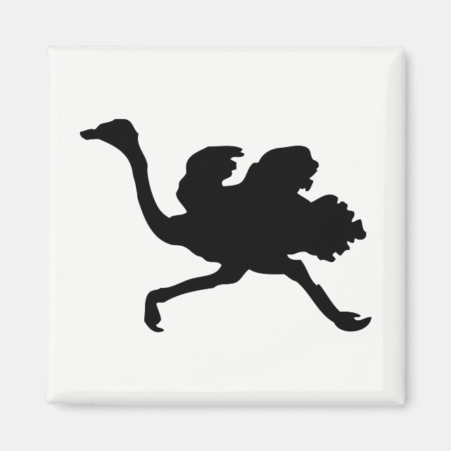 Ostrich Silhouette Magnet (Front)