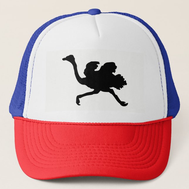 Ostrich Silhouette Trucker Hat (Front)