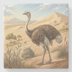 ostrich stone coaster