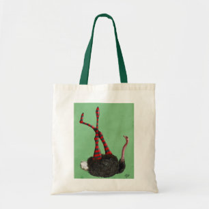 Ostrich Striped Leggings Tote Bag