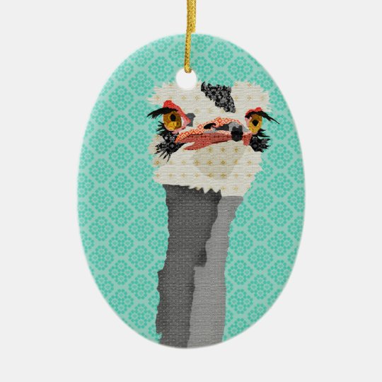 Ostrich Turqoise Ornament