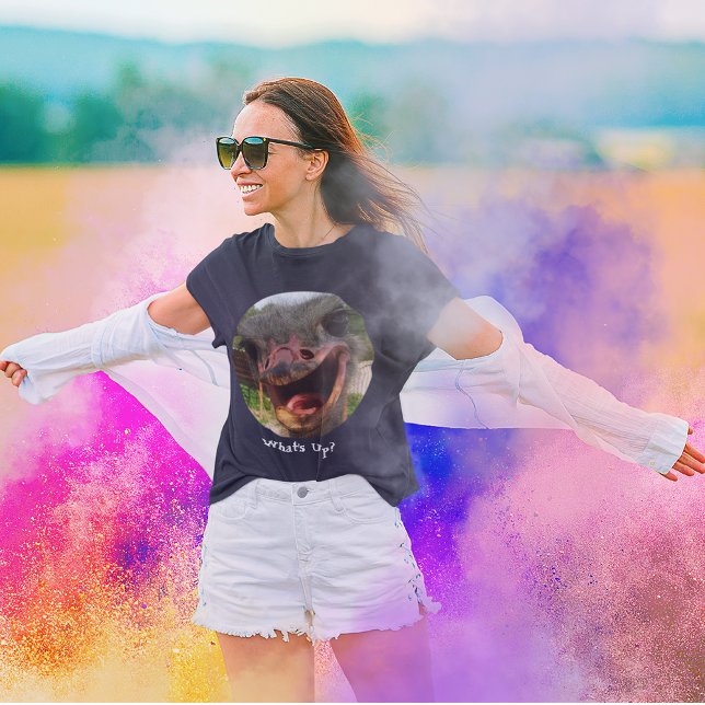 Ostrich What's Up Circle Text Shirt (Creator Uploaded)