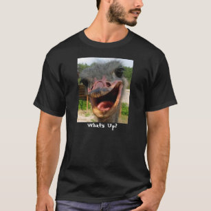 Ostrich What's Up Text Shirt