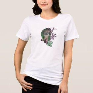 Ostrich with four plants Tri-Blend shirt