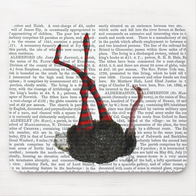 Ostrich with Striped Leggings Mouse Pad (Front)