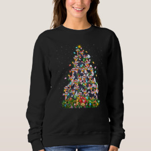 Ostrich  Xmas Lights Santa Ostrich Christmas Tree Sweatshirt