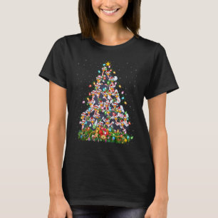 Ostrich Xmas Lights Santa Ostrich Christmas Tree T-Shirt