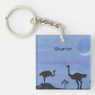 Ostriches Key Ring