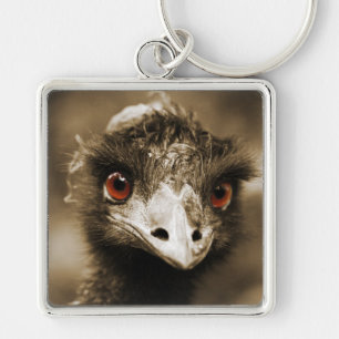 Ostriches Look key chain