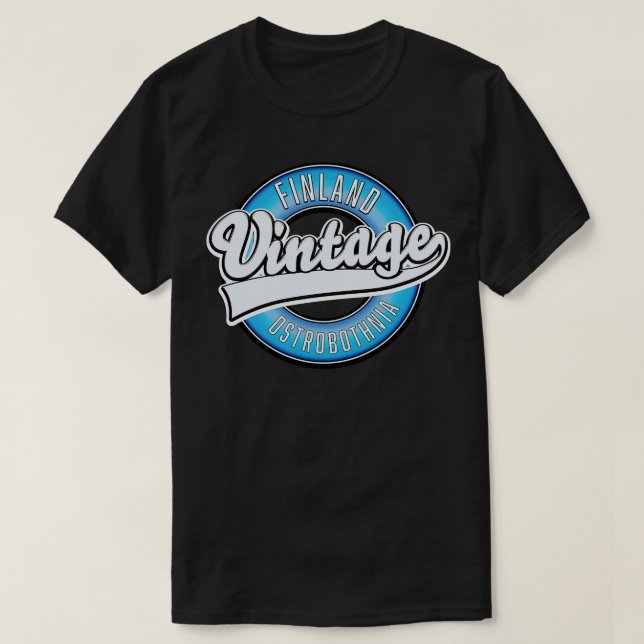 Ostrobothnia Finland vintage style logo T-Shirt (Design Front)