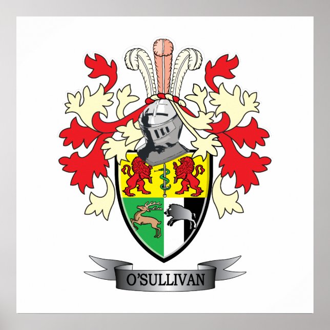 O'Sullivan Coat of Arms Poster (Front)