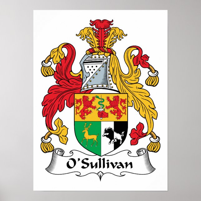 O'Sullivan Family Crest Poster (Front)